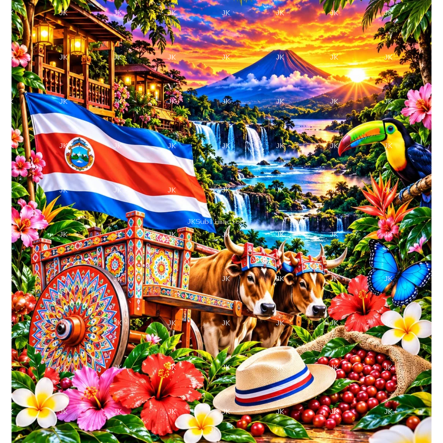 Pack de 10 Diseños Digitales para Tazas 11 oz – Costa Rica 🇨🇷 | 2460 × 1110 px | Sublimación
