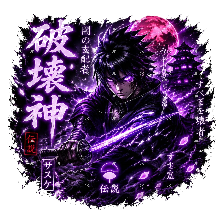 Diseño Digital para Tapa Delantera de Carro – Guerrero Anime Azul Estilo Japonés