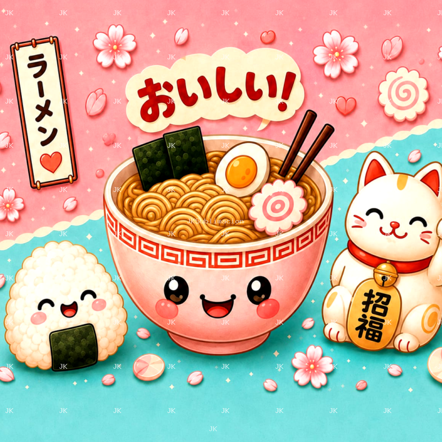 Diseño ramen japonés para termo skinny 20 oz