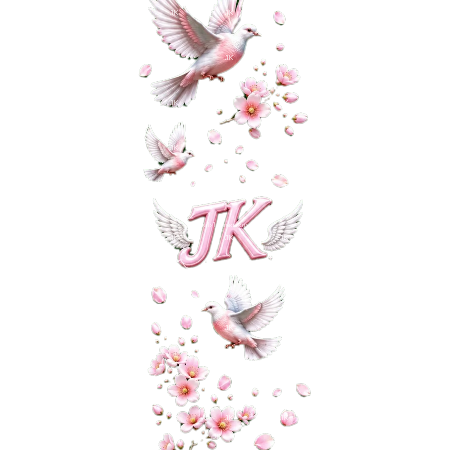 Diseño Digital JK Palomas y Flores Rosadas para Ropa de Mujer – Pantalón, Leggings y Top – Sublimación y DTF