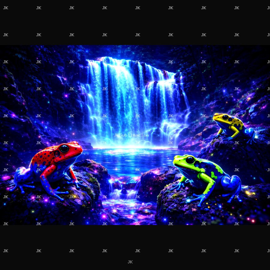 Cuadro 3D Ranas HD Estilo neon 🐸✨