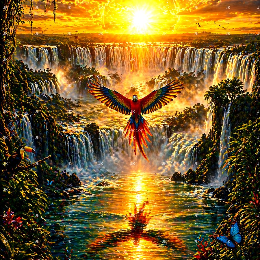 Ave Tropical Épica en Cataratas – 4500x5400