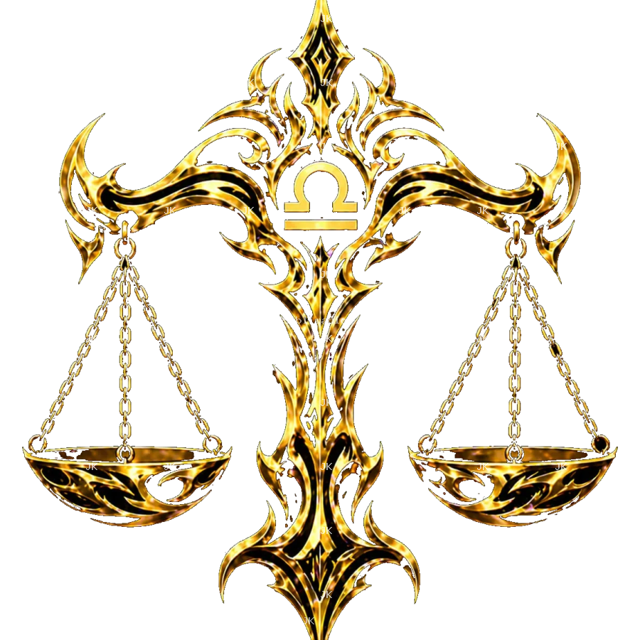 Libra Tribal Dorado 4500x5400 | Diseño Sublimación HD PNG Transparente