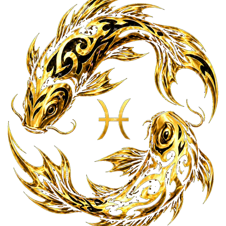 Piscis Tribal Dorado 4500x5400 | Diseño Sublimación HD PNG Transparente