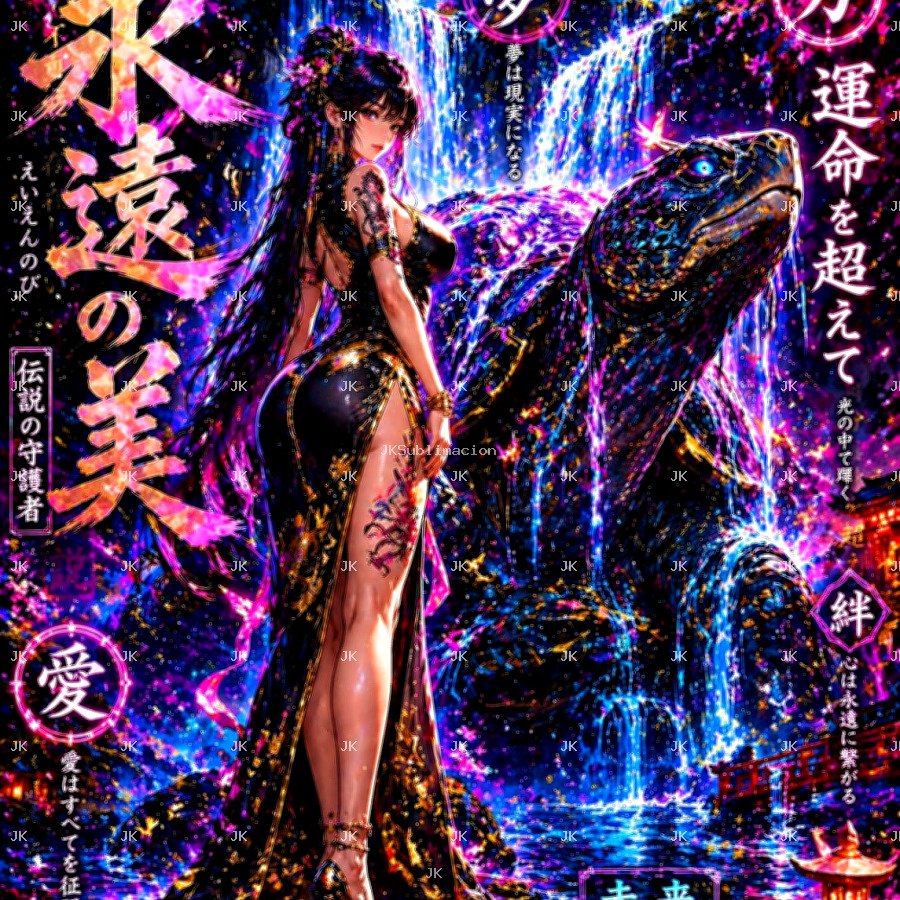 Reina Dragón Anime – Arte Fantasía Épica con Energía Mística 4500x5400 para Sublimación