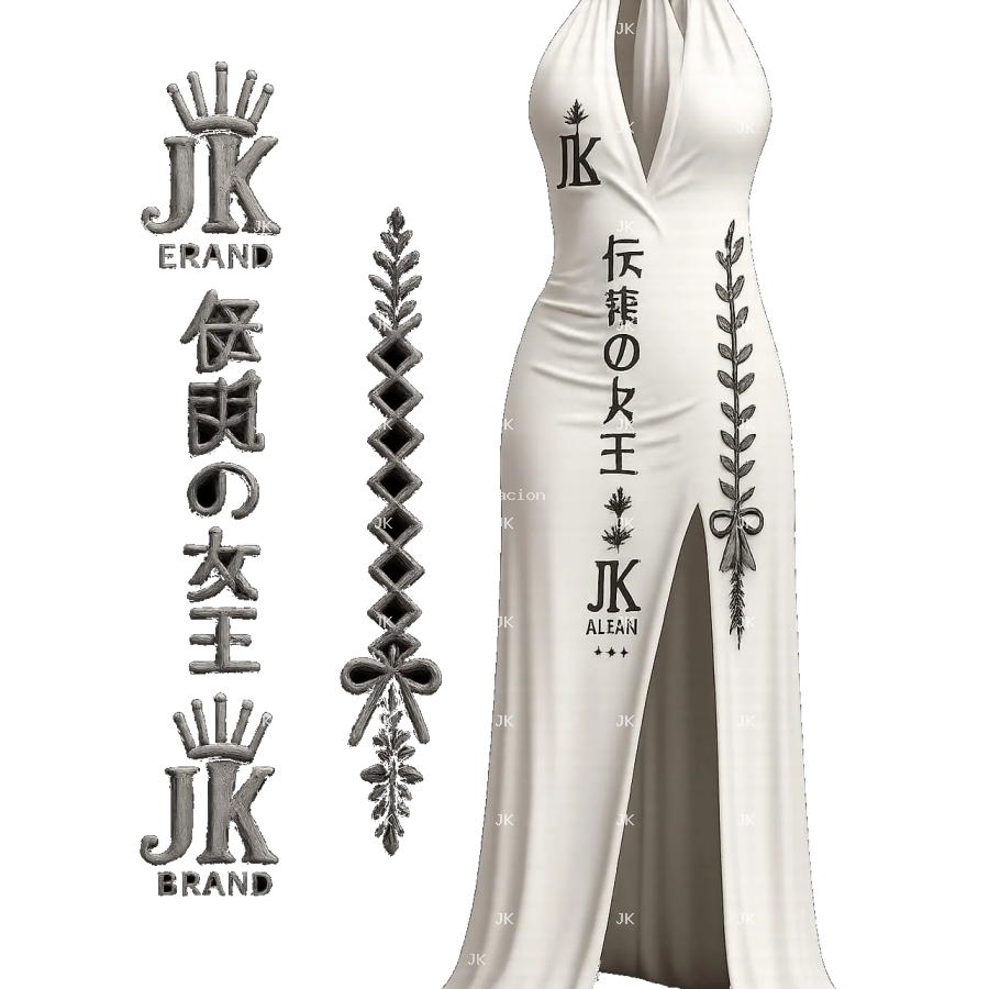 JK Luxury Japanese Dress PNG 4500x5400 – Elegant Anime Fashion Design