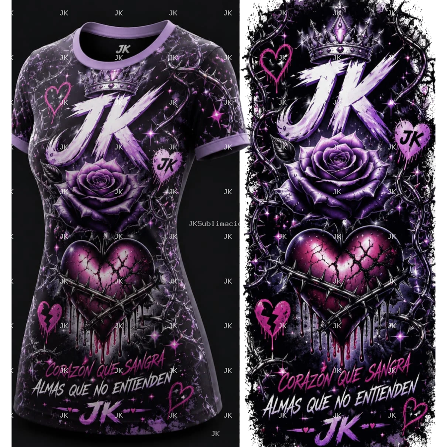🖤 Corazón Dark JK | Diseño Gótico Exclusivo para Mujer PNG