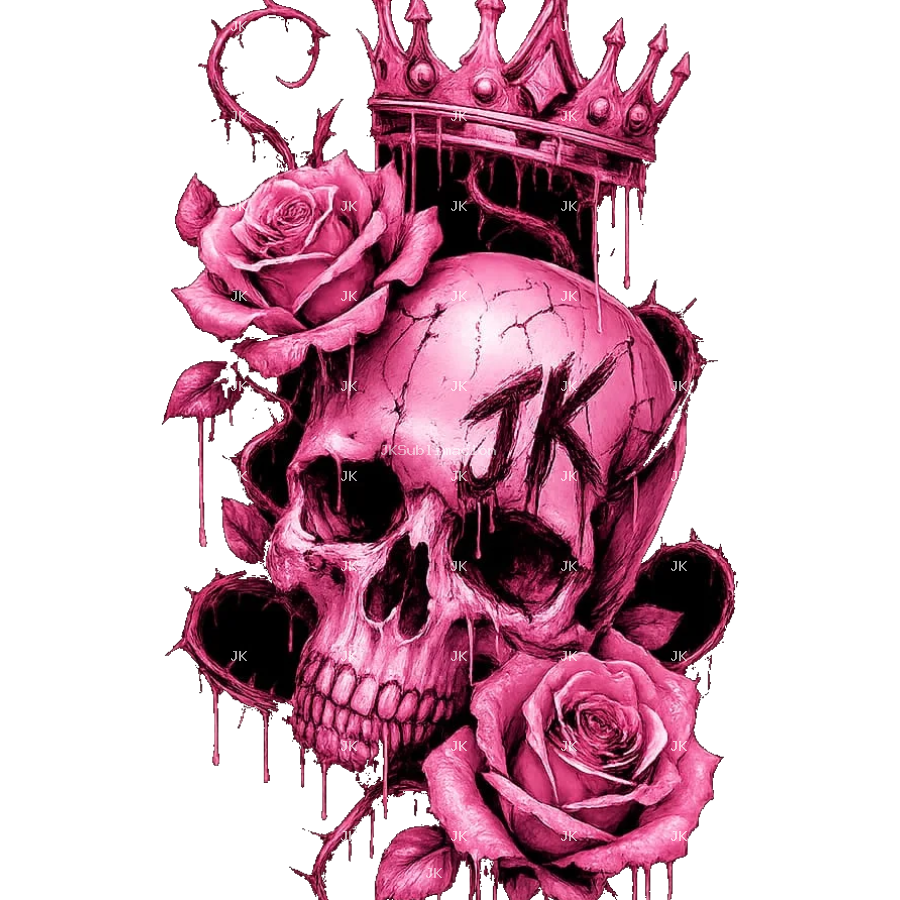 💀 JK King Skull | Diseño Masculino Gótico Premium PNG