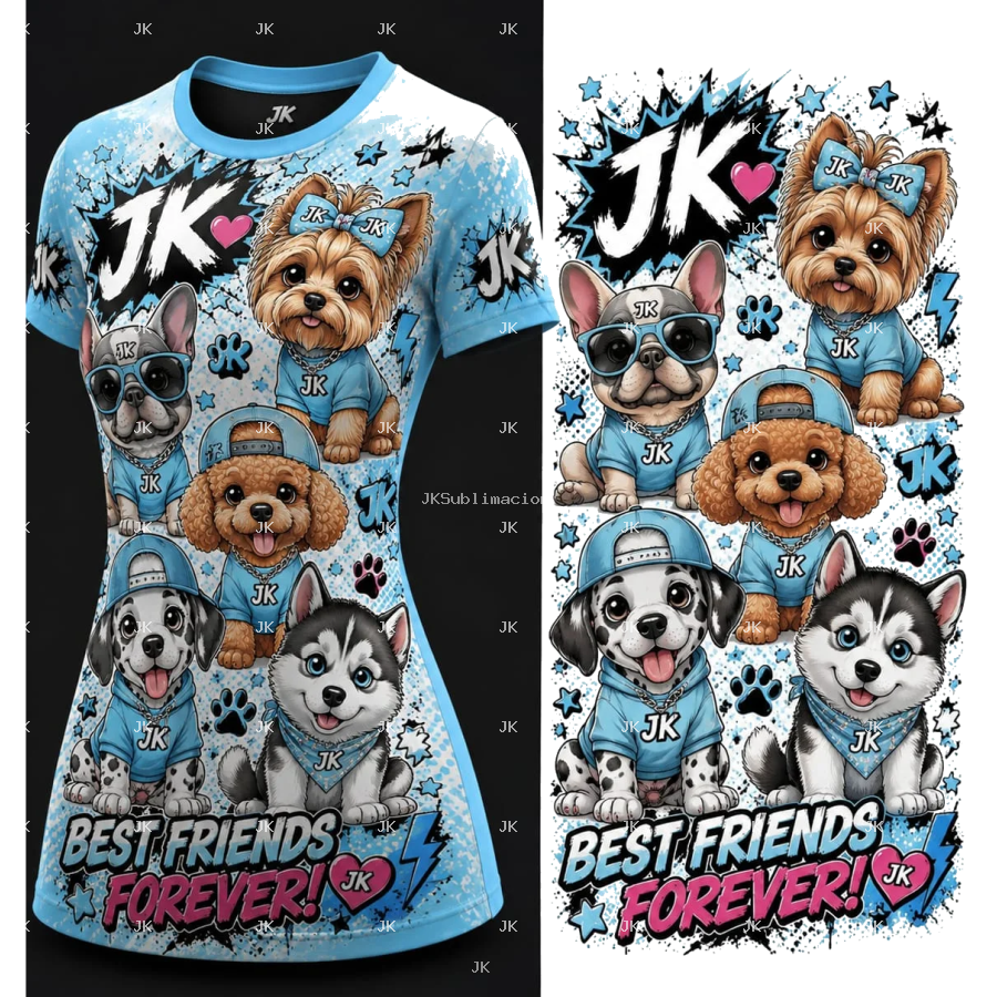 🐶 Cute Dogs JK | Diseño Femenino Kawaii PNG Transparente