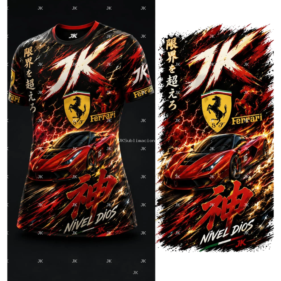 🏎‍🟀 Ferrari Racing JK | Diseño Exclusivo para Hombre PNG
