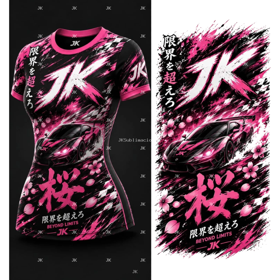 Ferrari Pink Mujer PNG 4500x5400 – JK Streetwear Edition