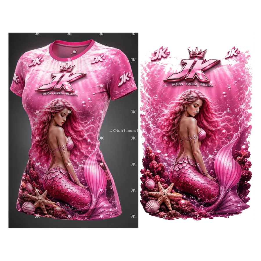 JK Mermaid Queen Pink PNG 4500x5400 – Fantasy Girl Edition