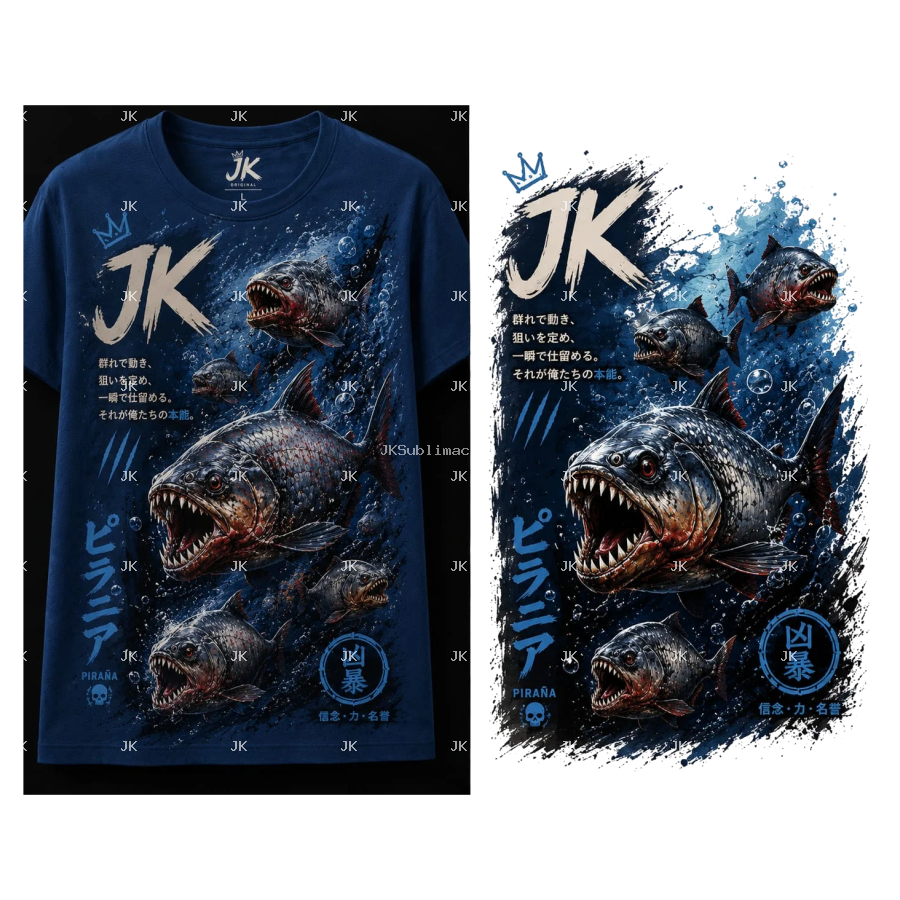 CAMISA PIRANHA OCEAN KIDS