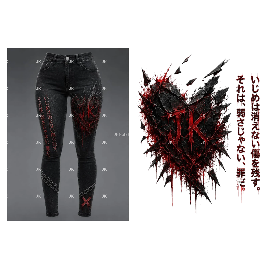 Diseño para Pantalón JK Shadow Flame Dragon 3D