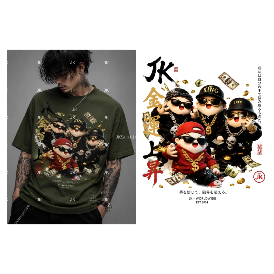 JK Money Crew Streetwear – Diseño Premium HD 4500x5400