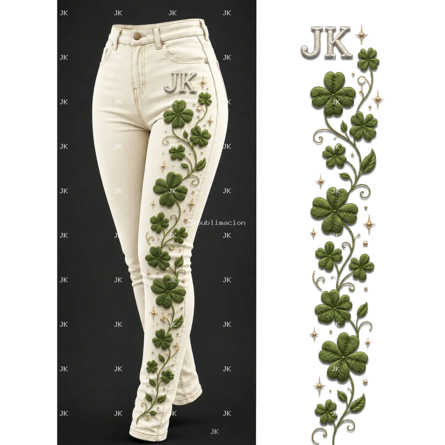 JK Lucky Clover Women's Premium Jeans – 4500x5400