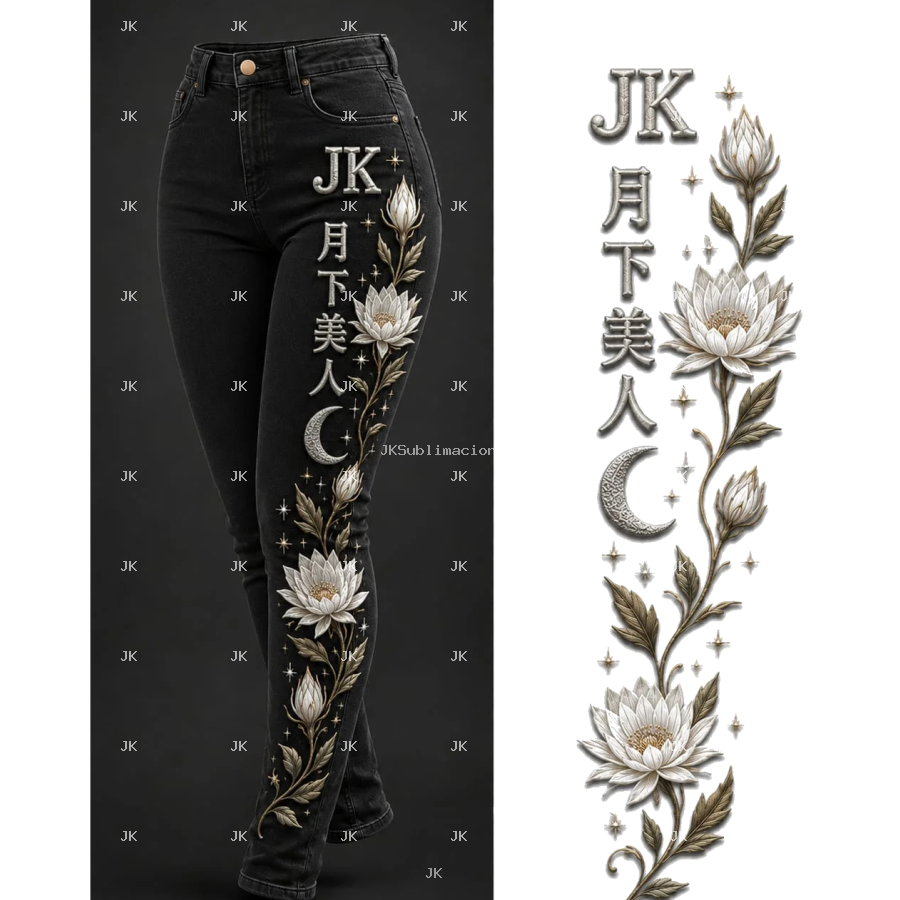 JK Reina de la Noche Black Women's Premium Jeans – 4500x5400