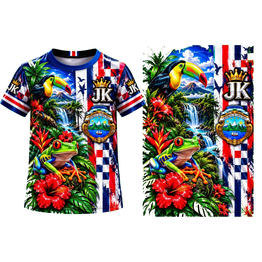 Camisa Infantil Costa Rica Tucán y Rana JK | 4500x5400