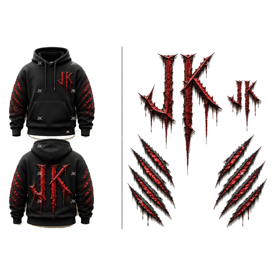 Diseño Digital JK Garras para Sudadera de Hombre