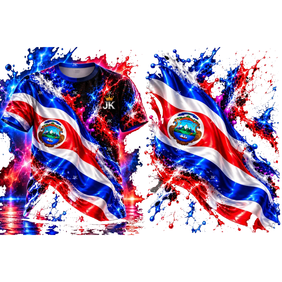 Camisa Infantil Costa Rica Bandera JK | 4500x5400